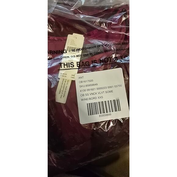 New Anthropologie The Somerset Mini Dress: Velvet Edition $168 XXS - 00 Wine - Picture 9 of 9